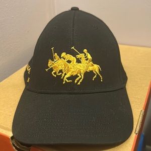 POLO RALPH LAUREN BLACK AND GOLD HAT